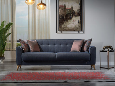 Akron 88" Wide Tufted Convertible Sofa