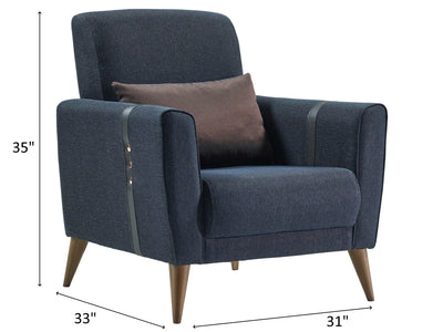 Akron 31" Wide Square Armchair