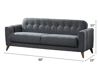 Akron 88" Wide Tufted Convertible Sofa