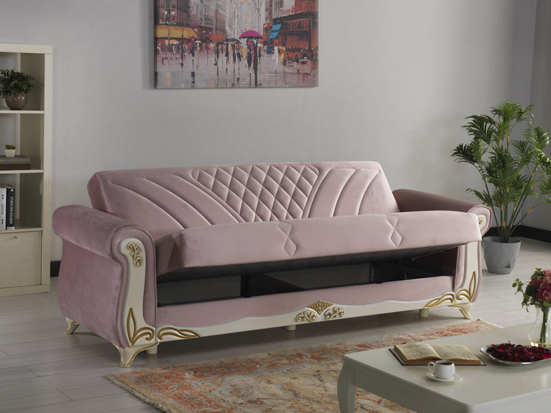 Asos 98" Wide Rolled Arm Convertible Sofa