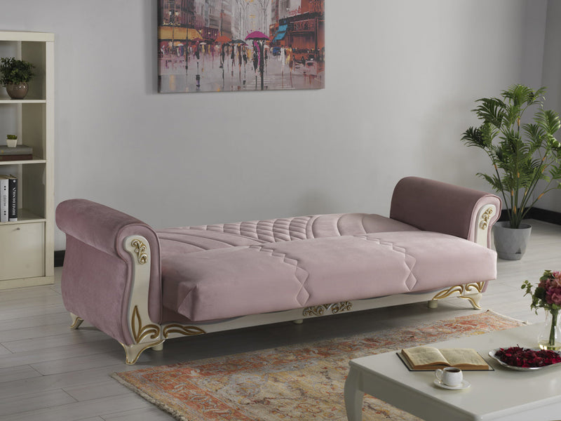 Asos 98" Wide Rolled Arm Convertible Sofa