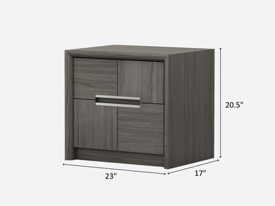 Copenhagen 20.5" Tall 2 Drawer Nightstand