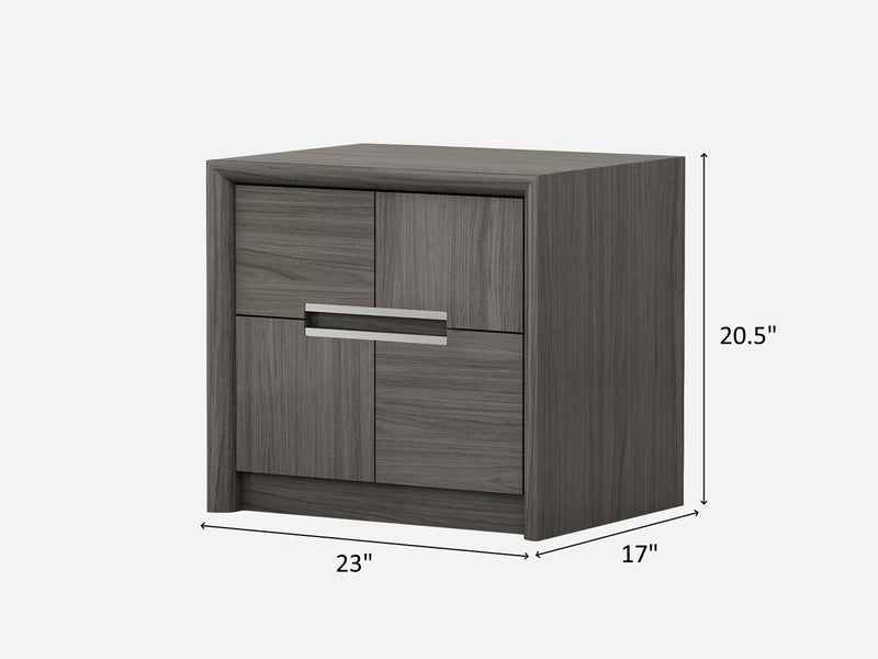 Copenhagen 20.5" Tall 2 Drawer Nightstand