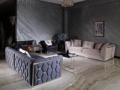 Prag 101" Wide Tuxedo Arm Sofa