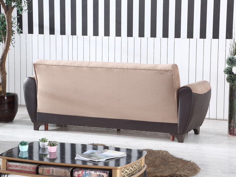 Leydi 86" Wide Round Arm Convertible Sofa