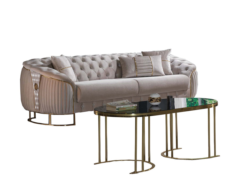 Lucas 90" Wide Tufted Sofa