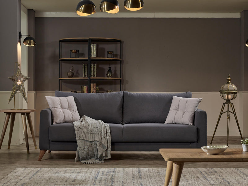 Nepal 83.5" Wide Square Arm Convertible Sofa