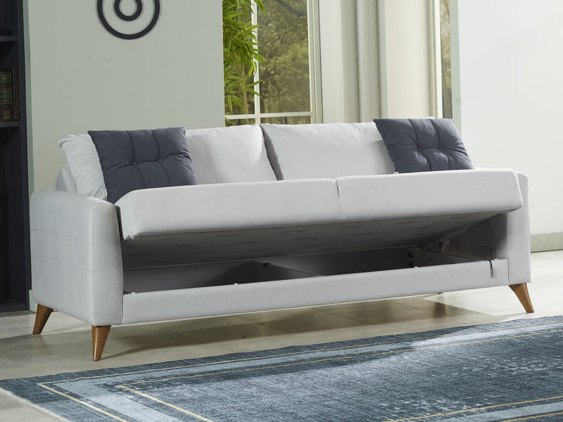 Nepal 83.5" Wide Square Arm Convertible Sofa