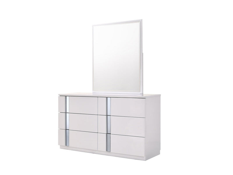 Palermo 54.8" Wide 6 Drawer Dresser With Mirror