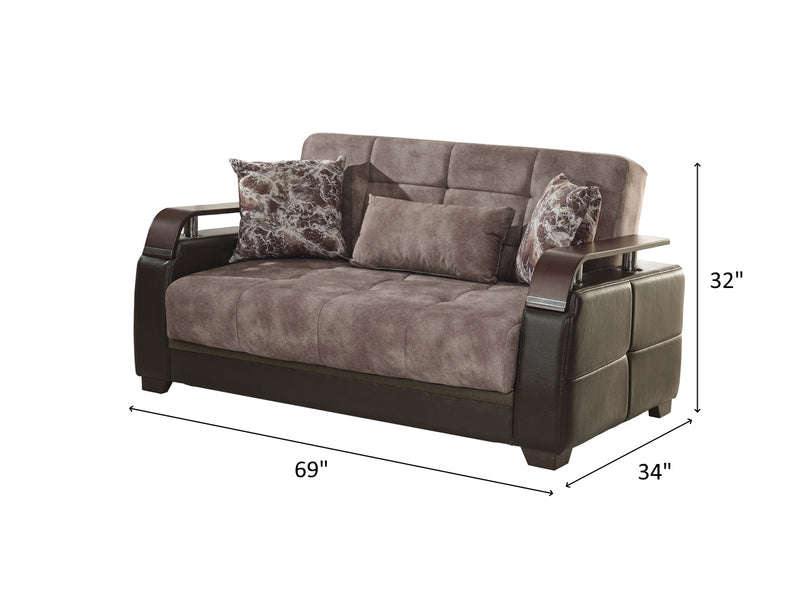Regina 69" Wide Convertible Loveseat