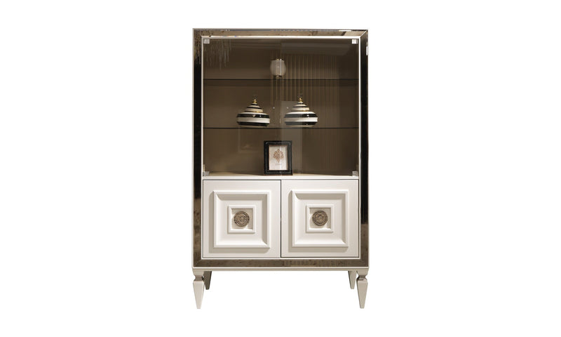 Carmen Accent Cabinet with Glass Shelves