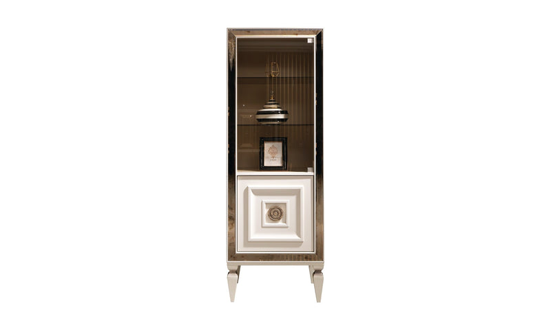 Carmen Accent Cabinet with Glass Shelves
