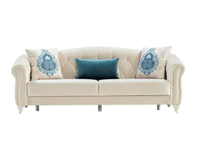 Melis " Wide Convertible Flared Arm Sofa